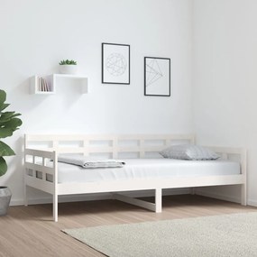 Denná posteľ biela borovicový masív 90x190 cm