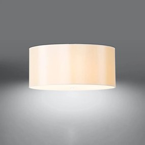 Stropné svietidlo Otto, 1x biele textilné tienidlo, (biele sklo), (fi 70 cm)