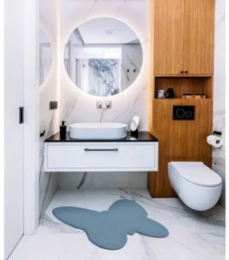 Koberec protišmykový SHAPE 3150 Motýľ Shaggy - modrý plyš