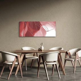 Obraz - Červená abstraktná kvetina N⁰1 (120x50 cm)