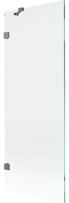 Mexen, Mexen Lunar 1-krídlová vaňová zástena 70 x 150 cm, transparentná, pištoľový kov - 897-070-000-95-00