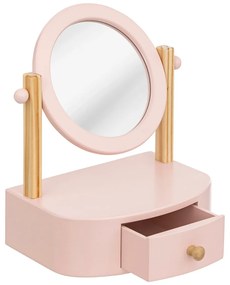 Detský toaletný stolík so zrkadlom Chary, 22x28 cm, ružová