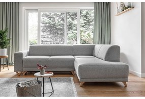 Svetlosivá rozkladacia/s úložným priestorom rohová pohovka (pravý roh/do L) Classy Sophie – Miuform