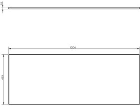 Mexen Rivel, kúpeľňová skrinka 120 cm s hornou doskou, 2 zásuvky, drážkovaná, orech, 91A20-12047-2-BFFC86