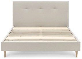 Béžová čalúnená dvojlôžková posteľ s roštom 160x200 cm Tory - Bobochic Paris