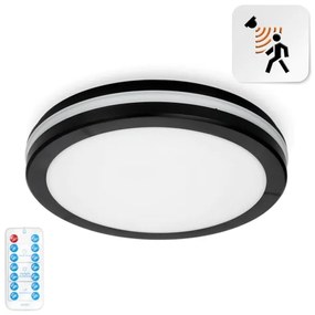 LED Kúpeľňové stropné svietidlo so senzorom LED/24W/230V pr. 30 cm čierna + DO