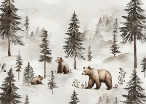 Obraz - Les s medveďmi (70x50 cm)