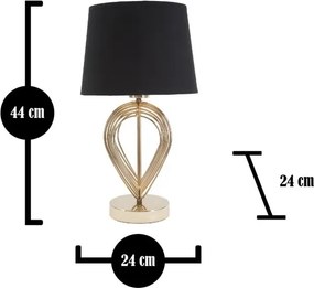 Stolná lampa Maxt 44 cm čierno-zlatá