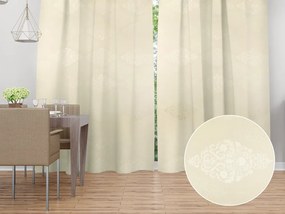 Biante Dekoračný záves TF-104 Svetlo vanilkový zámocký vzor 150x200 cm