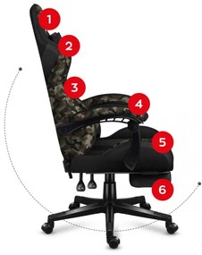 Herná stolička Force - 4.7 Camo Mesh