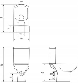 Cersanit COLOUR WC sedátko duroplast / antibakteriálne, biela, K98-0092