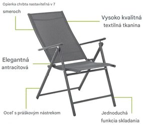 InternetovaZahrada Sada 2 kresiel Calena - antracit