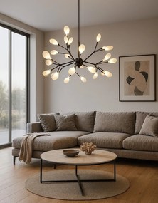 Závesná lampa La Belle XXXX čierna/biela