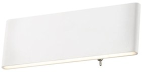 GLOBO Nástenné LED osvetlenie s vypínačom SIEGFRIED, 8W, teplá biela, 225x80x15 mm