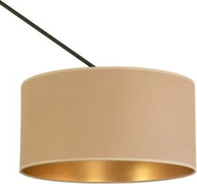 LED Nastaviteľný luster na tyči GORTA 1xE27/60W/230V béžová/zlatá
