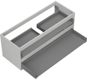 Mexen Box-A, závesná skrinka 120 cm, 2 zásuvky, matná sivá, 91AX0-1200-470-2-62