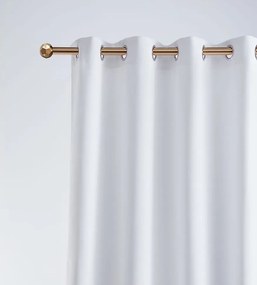 Krásny a jemný biely zatemńujúci záves na kruhy 140 x 280 cm