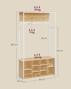 Vešiak na kabáty s botníkom HSR432YA01
