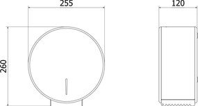 Mexen Spira-V, zásobník na toaletný papier, brúsená oceľ, 70K550-01