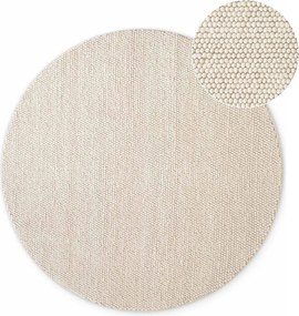 Krémový ručne tkaný vlnený okrúhly koberec ø 200 cm Richmond Diana – Ted Baker