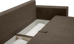 Pohovka rozkladacia na lôžko Genf, gaštanová hnedá látka