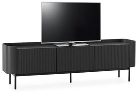 Čierny TV stolík 180x55x40 cm Willa – MOME