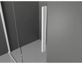 Mexen Velar, sprchový kút s posuvnými dverami 160 x 85 cm, 8mm sklo námraza, biela matná, 871-160-085-31-20
