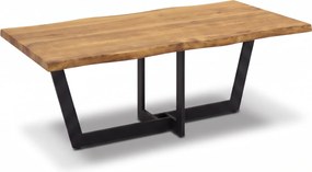 Stôl HERTZ, 2000 x 1000 mm, masívny dub s nepravidelnou hranou