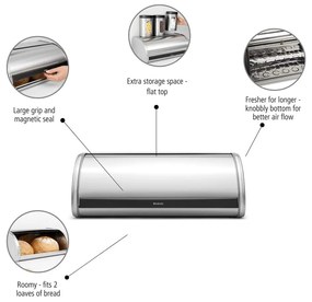 Oceľový chlebník Roll Top – Brabantia