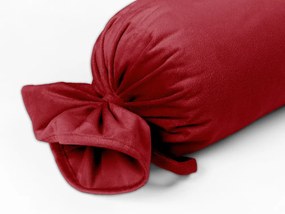 Biante Zamatový vankúš valec bonbon Velvet Prémium SVP-038 Sýto červený 15x100 cm