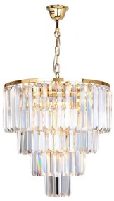 Zuma Line 17106/4+1-GLD - Krištáľový luster na reťazi AMEDEO 5xE14/40W/230V