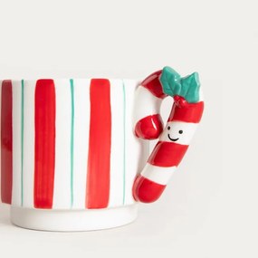 Hrnček JUNDI červený / biely 760396 350 ml