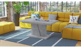 Rozkladací konferenčný stôl so zvíhacou doskou NINO šedá betón