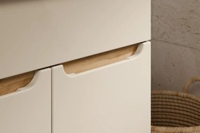 Skříňka pod umyvadlo Bali 2D 80 cm kašmír/dub wotan