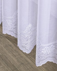 Záclona so systémom FLEX (dvojité spony flex) farba produktu biela látka polopriehľadný, zapletaná, vzorované