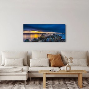 Obraz - Mraky nad vodou (120x50 cm)