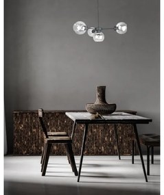 Luster na lanku KALIOPE 4xE27/60W/230V čierna/číra