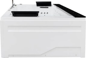 BPS-koupelny Hydromasážna vírivá vaňa KALAMBO 914 BL190x150 Čierna/Biela s ohrevom vody