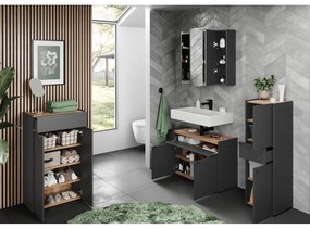 Antracitová skrinka pod umývadlo 80x60 cm Forano – Germania