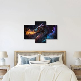 Obraz - Drak pľuvajúce plamene (90x60 cm)
