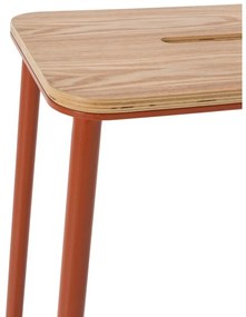 Barové stoličky v súprave 2 ks v tehlovej farbe (výška sedadla 65 cm) Abba – Marckeric