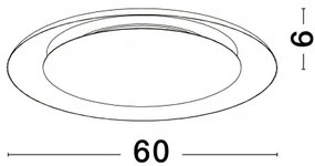 LED stmievateľné biele moderné stropné svietidlo Epos 60