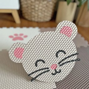 Penová puzzle podlaha na hranie do detskej izby MYŠKA A LABKA 9 dielov