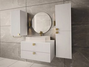 Kúpeľnová zostava Petralio I, Sifón: bez sifónu, Umývadlo: áno, Farba: biela