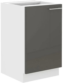 Kuchynská skrinka Lara 50zl 1f Bb Mdf Šedá lesk