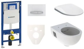 Cenovo zvýhodnený závesný WC set Geberit do ľahkých stien / predstenová montáž + WC Geberit Selnova SIKOGES3S8, 1 ks