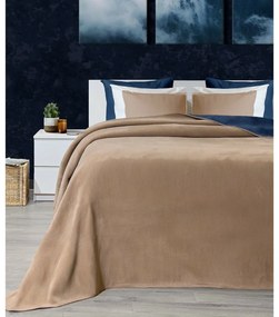 Deka Twin hnedá & modrá, 200 x 220 cm