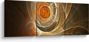 Obraz abstrakcie (s hodinami) (90x30 cm)