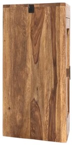 furniture-nabytek.cz - Masívna nástenná skrinka do kúpeľne Lagos z palisandra, lakovaná, hnedá – 60×32×65 cm