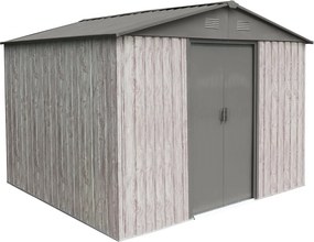 Záhradný domček BestBerg ZDB-7SD / 7,2 m² / 301 x 238 x 214 cm / dekor biele drevo / sivá